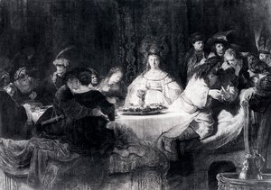 Rembrandt - Samson Posing The Riddle At His Wedding Feast