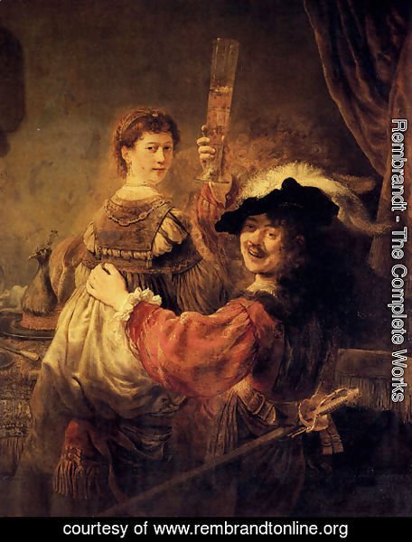 Rembrandt - Self-portrait With Saskia (or The Prodigal Son With A Whore)