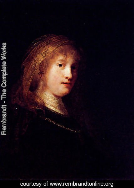 Rembrandt - Saskia Wearing A Veil