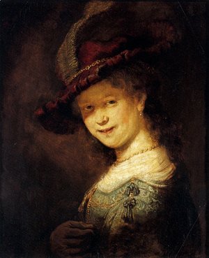 Rembrandt - Saskia Laughing