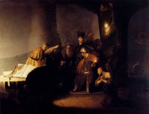 Rembrandt - Repentant Judas Returning The Pieces Of Silver