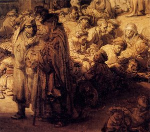 Rembrandt - St. John The Baptist Preaching (detail)