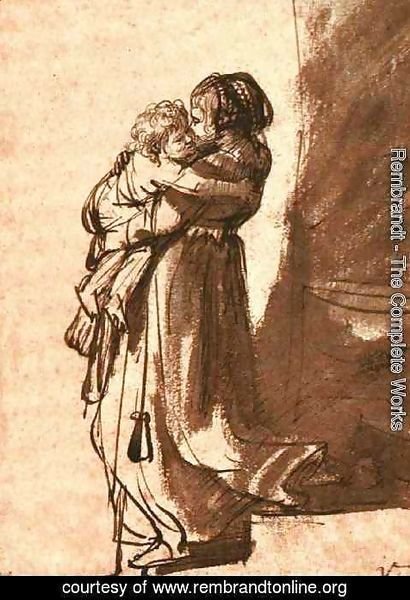 Rembrandt - Saskia with a Child