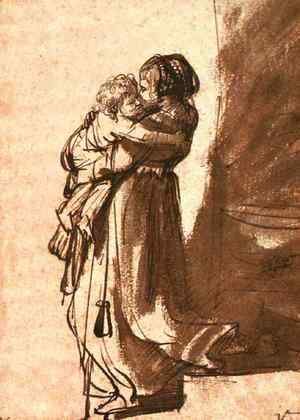 Rembrandt - Saskia with a Child