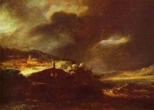 Rembrandt - Paysage D'Orage