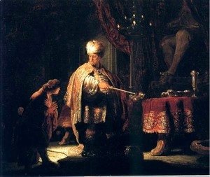 Rembrandt - David Et Cyrus Devant L Autel De Baal,los Angeles 1633