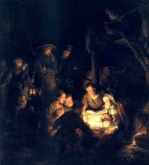 Rembrandt - L'Adoration Des Bergers,munich 1646