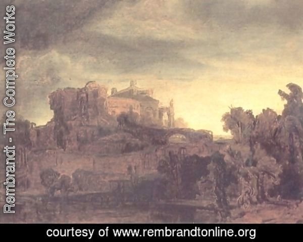 Rembrandt - Landscape with a Castle