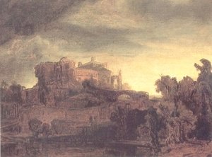 Rembrandt - Landscape with a Castle
