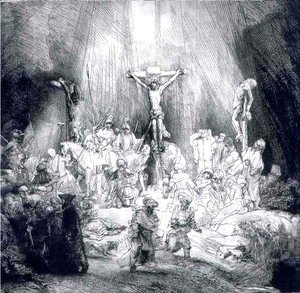 Rembrandt - Le Christ Entre Deux Larrons,louvre 1653