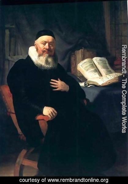 Rembrandt - Le Predicateur Johannes Elison,boston 1634