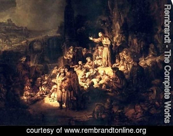 Rembrandt - Predication De Jean Baptiste,berlin 1635