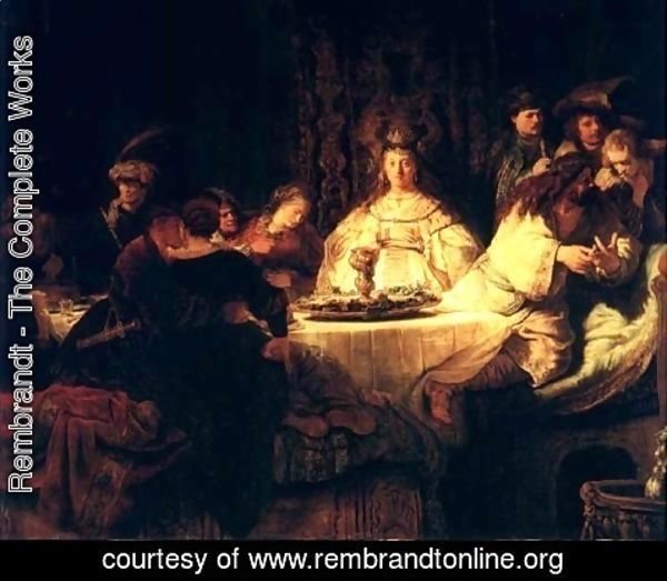 Rembrandt - Samson Le Mariage Et L Enigme,dresde 1638