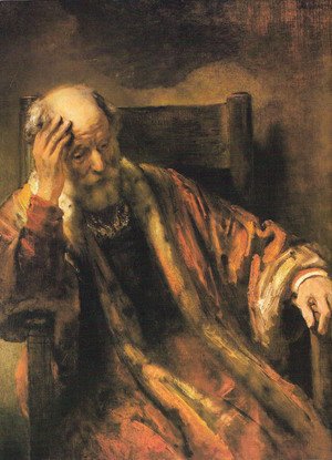 Rembrandt - Old man on armchair