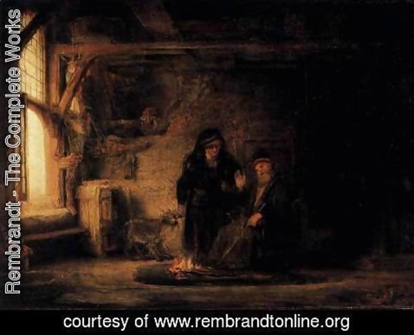 Rembrandt - Tobit's Wife with the Goat