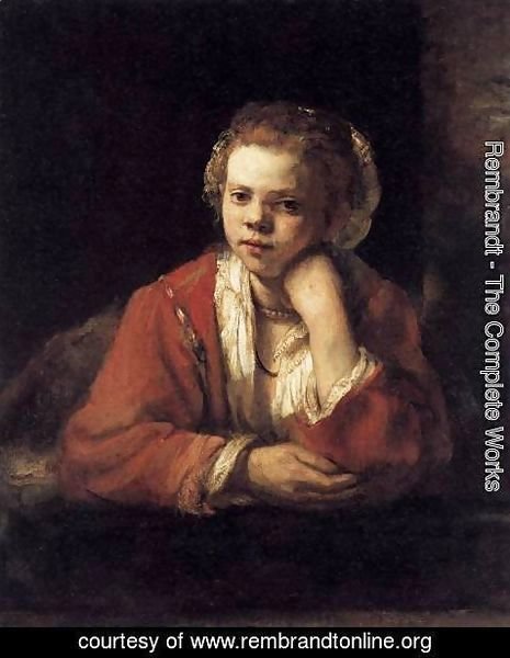 Rembrandt - Girl at a Window