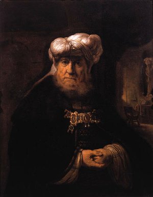 Rembrandt - A man in oriental dress