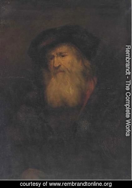 Rembrandt - A man, bust-length, with a beard