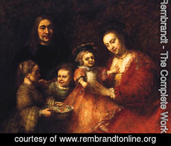 Group Portrait Of A Husband And Wife With Three Children