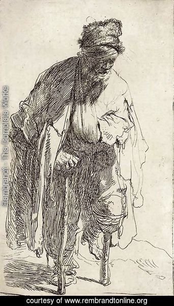 Rembrandt - A Beggar with a wooden Leg
