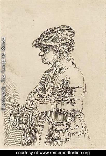 Rembrandt - A Girl with a Basket