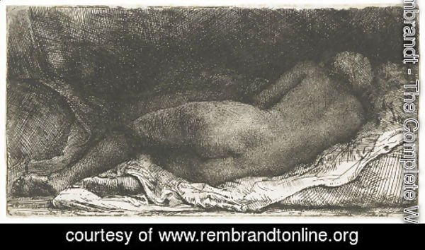 Rembrandt - A Negress lying down
