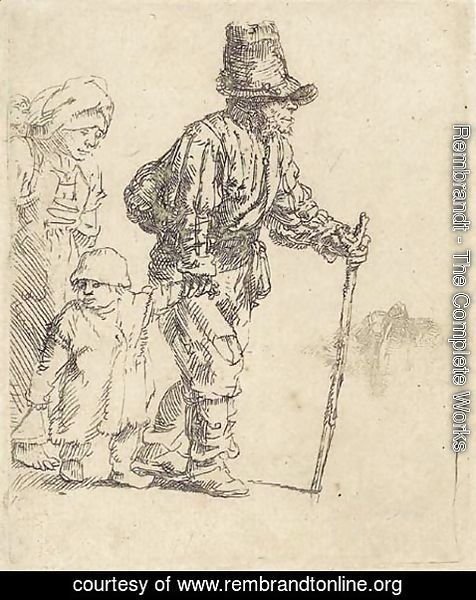 Rembrandt - A Peasant Family on the Tramp