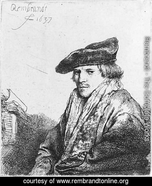 Rembrandt - A Young Man in a Velvet Cap (Ferdinand Bol)