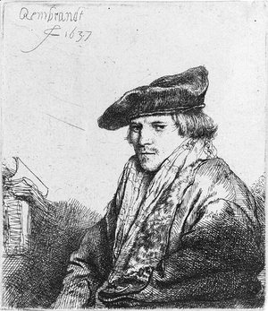 Rembrandt - A Young Man in a Velvet Cap (Ferdinand Bol)