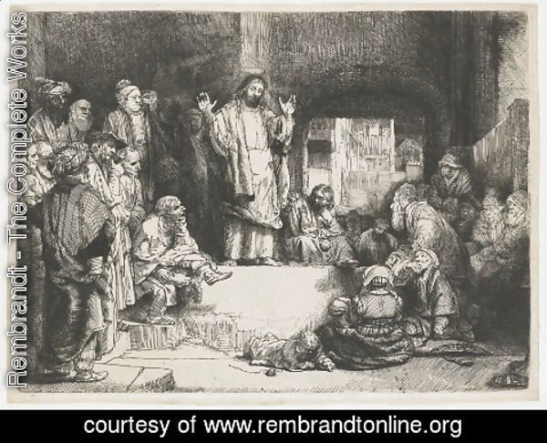 Rembrandt - Christ Preaching  ('La Petite Tombe')
