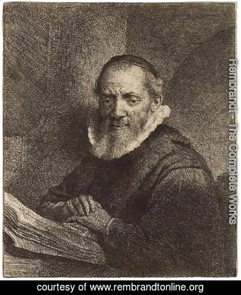 Rembrandt - Jan Cornelis Sylvius, Preacher