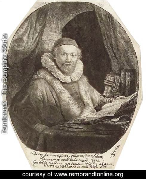 Rembrandt - Jan Uytenbogaert, Preacher of the Remonstrants