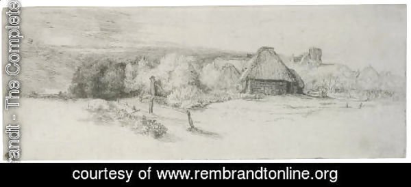 Landscape with Trees, Farm buildings and a Tower