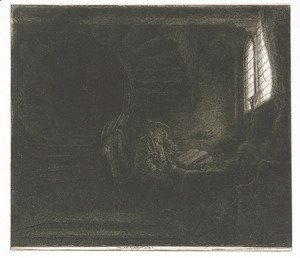 Rembrandt - Saint Jerome in a dark Chamber