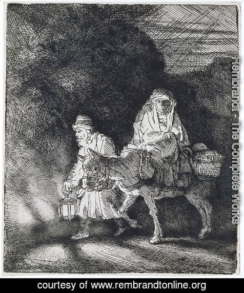 Rembrandt - The Flight into Egypt A Night Piece
