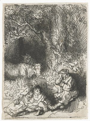 Rembrandt - The Sleeping Herdsman