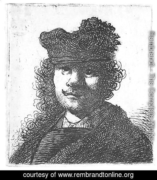 Rembrandt - Self Portrait In Cap And Dark Cloak Bust
