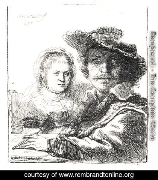 Rembrandt - Self Portrait With Saskia 2