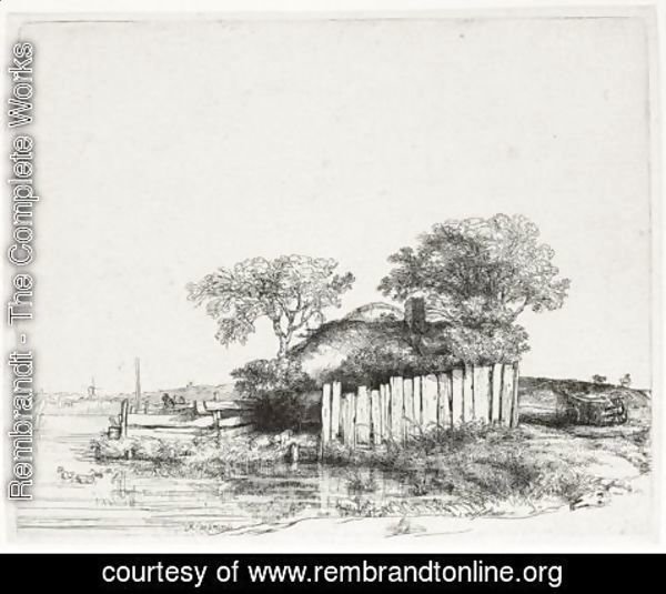 Rembrandt - Cottage With A White Paling