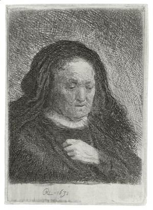 The Artist's Mother With Her Hand On Her Chest
