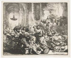 Rembrandt - Christ Driving The Money Changers From The Temple 3