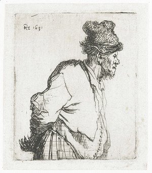 Rembrandt - Peasant With His Hands Behind His Back
