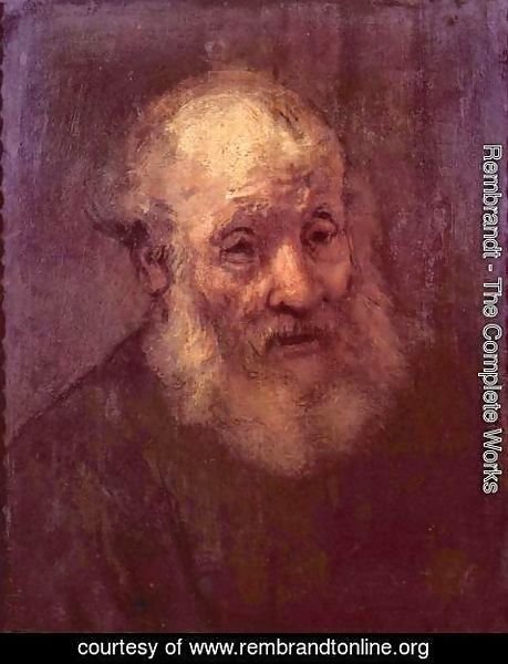 Rembrandt - Head of an old man