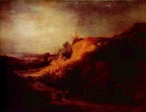 Rembrandt - Landscape with the Baptism of the eunuch