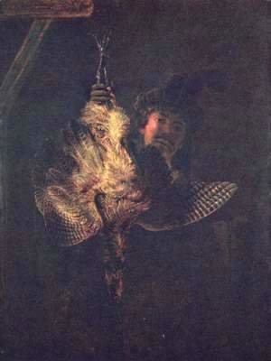 Self portrait with a dead bird
