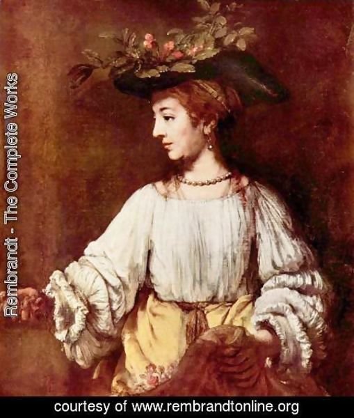 Rembrandt - Hendrickje as Flora
