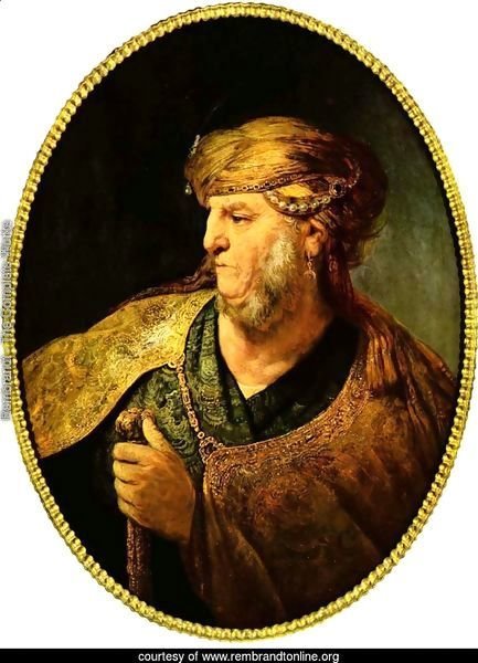 Portrait of a man in Eastern dress, Oval