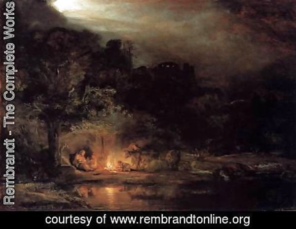 Rembrandt - Rest on the Flight into Egypt