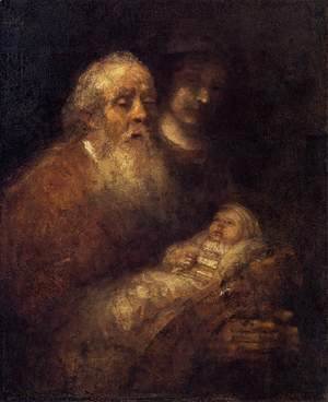 Rembrandt - Simeon with the Infant Jesus in the Temple