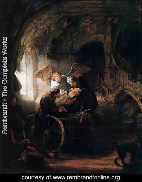 Rembrandt - Tobit is Healed by His Son